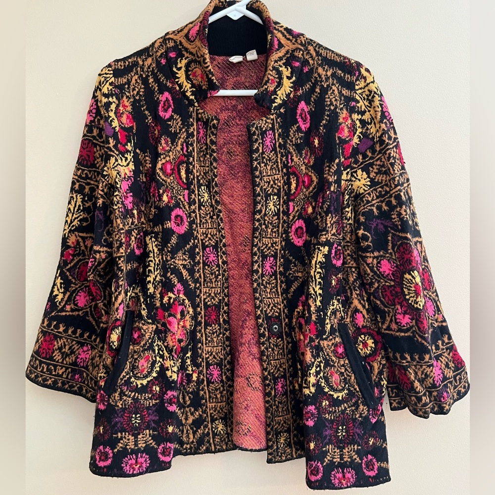 MOTH by Anthropologie Paisley Intarsia Cardigan